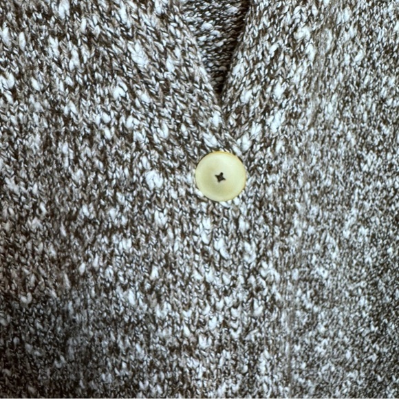 Pure Jill Cardigan Sweater Womens Medium Brown Acrylic Polyester Blend Pockets - Picture 9 of 11